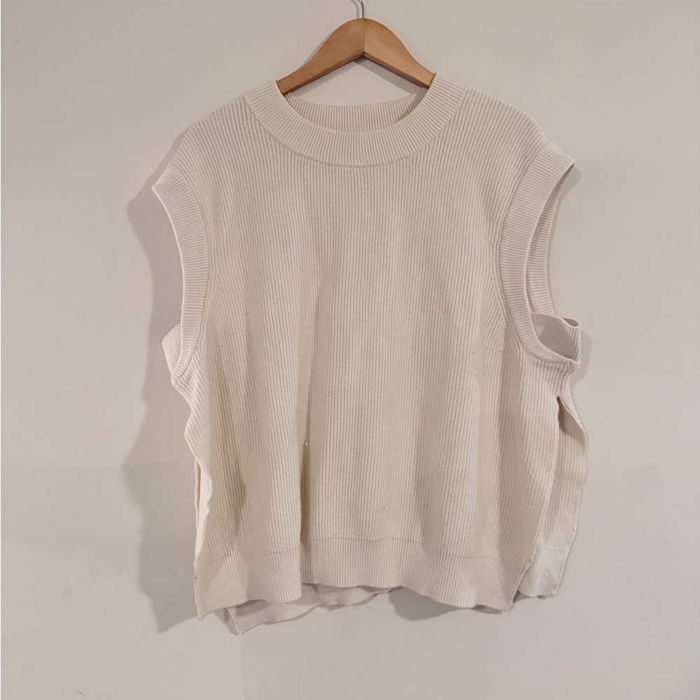 a new day Sleeveless Ribbed sweater - Cream